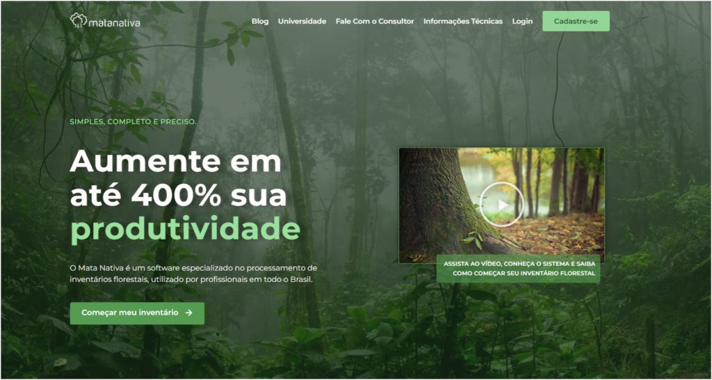 Como logar no mata nativa web software mata nativa